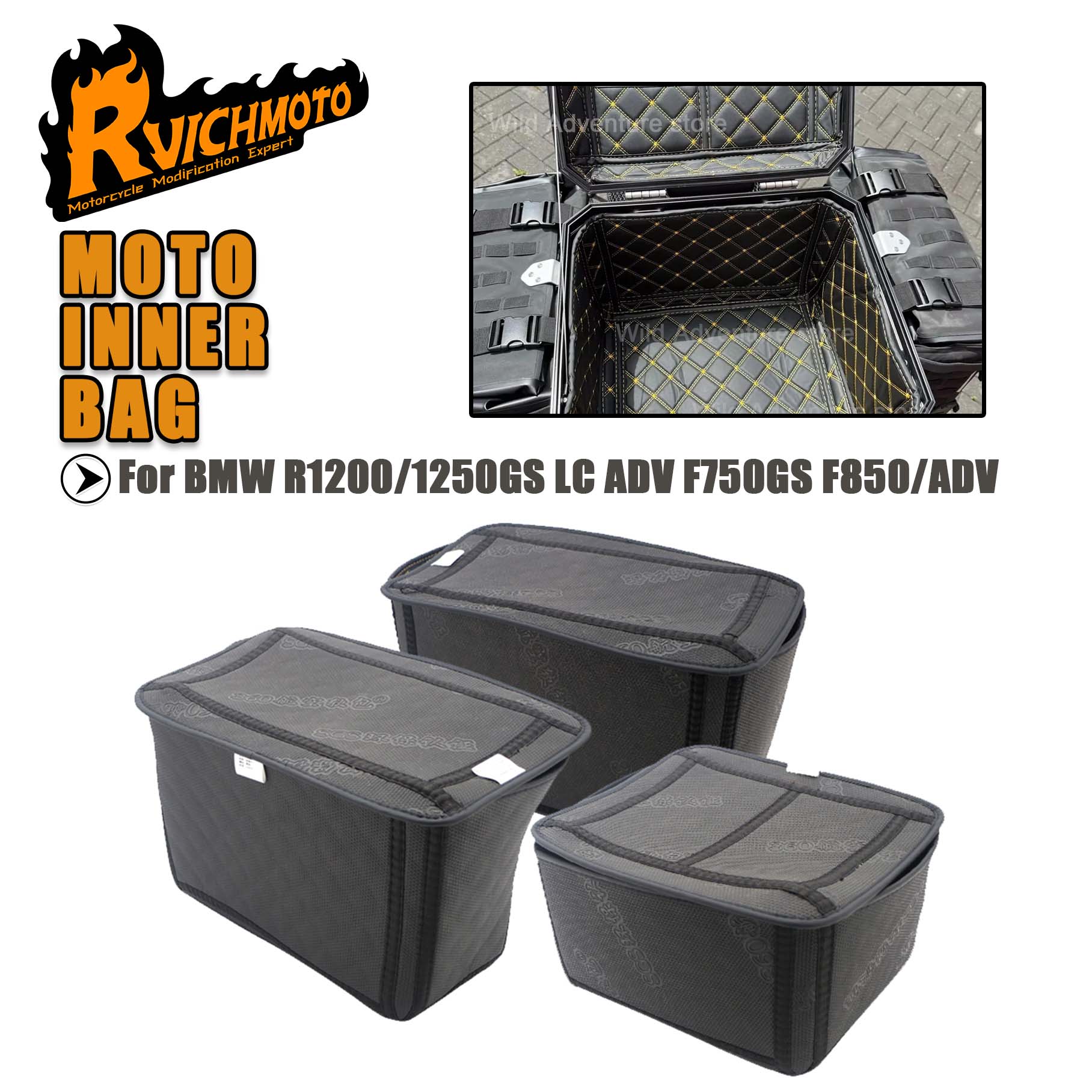 Motorcycle Gear Backpack - ﻿ Alforjas para motocicleta, forro superior,