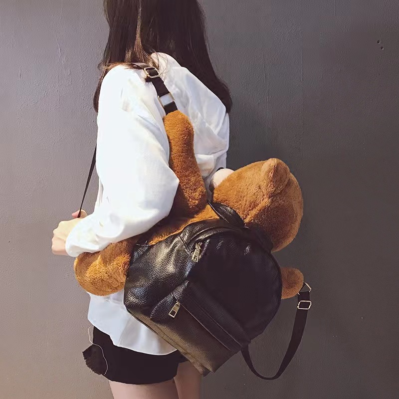 Mochila Kawaii de oso marrón d - Motorcycle Gear Backpack reseña y precio