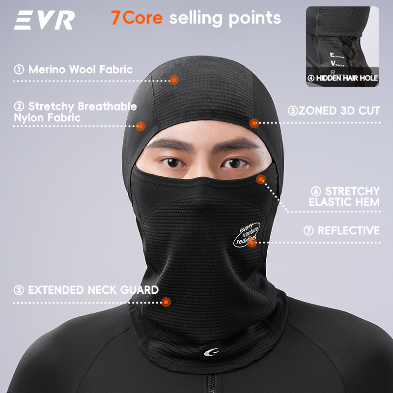 EVR Pasamontañas de Lana para  - Motorcycle Gear Mens reseña y precio